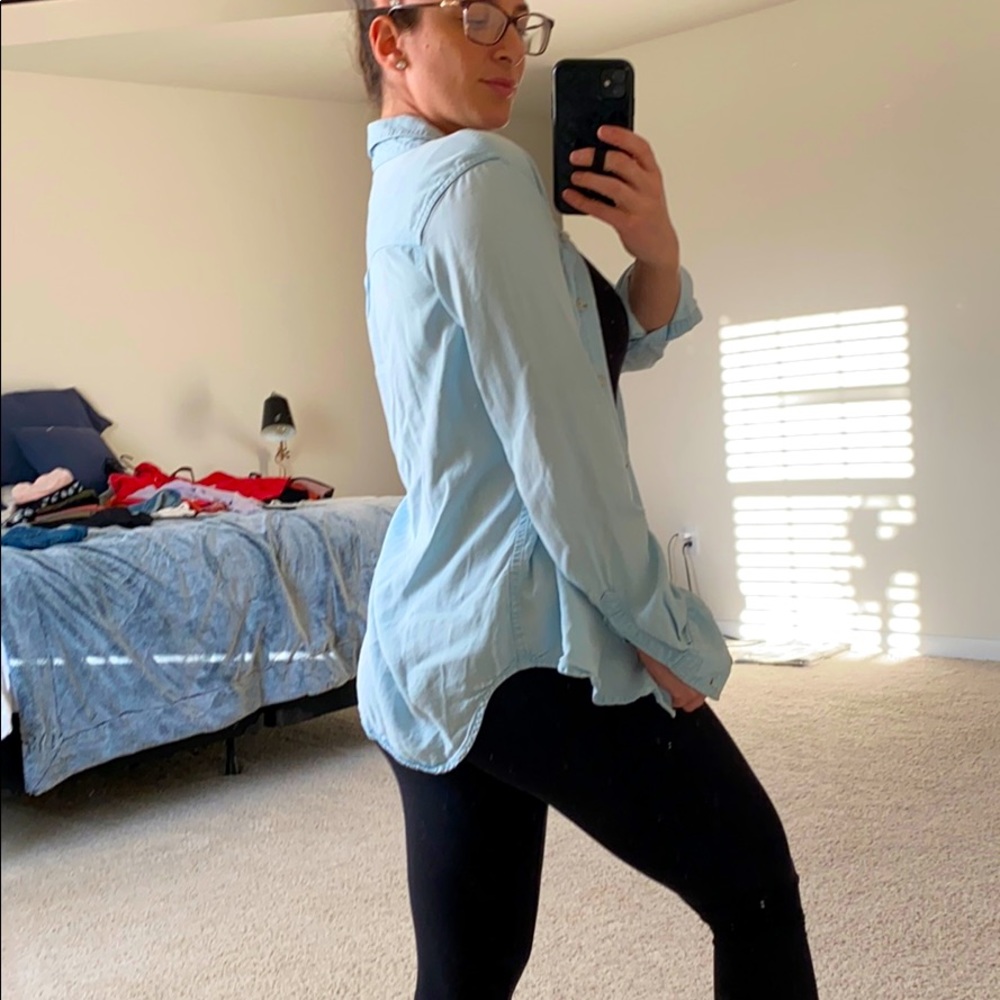 Mossimo - Boyfriend Fit Denim Button Up Shirt
